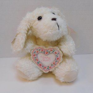 Commonwealth Valentines 8"Dog Plush You're Sweet Wearing Bow Has Tags